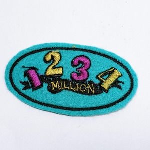 1 2 3 4 Million Felt Patch Sew On Unused (4D)
